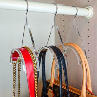 HENNIE CLOSETLY Handbag Hangers, New Luxury Acrylic Purse and Bag Holder Hook, Closet Storage and Organization