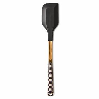 MACKENZIE-CHILDS Silicone Spatula, Black-and-White Courtly Check | Decorative utensil, kitchen spatula with si