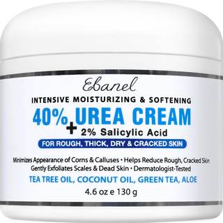 Ebanel Urea Cream 40% plus Salicylic Acid 2% for Dry Cracked Feet Skin | Deeply Moisturizes & Softens Dry Crac