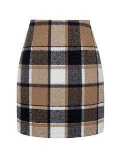 ANRABESS Women's Plaid Skirt Bodycon Pencil Mini Skirts | High Waist Side Zipper Soft Comfy Plaid Pattern,Dres