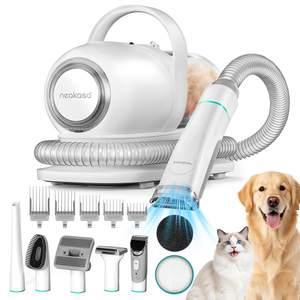 Neakasa P1 Pro Dog Grooming Vacuum Kit, 6-in-1 Pet Hair Grooming with Clippers and Vacuum, 9000Pa Suction, Low