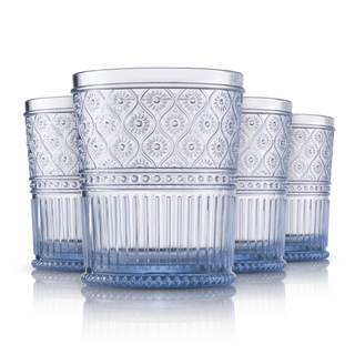 Godinger Whiskey Glasses, Acrylic Drinking Glasses Set, Elegant Lowball Plastic Cups, Rocks Glasses, Glasses D