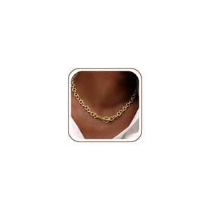 CHESKY 14K Gold Plated Chunky Necklace for Women, Trendy Toggle Clasp | Statement Pendant Necklace, Layered Pa