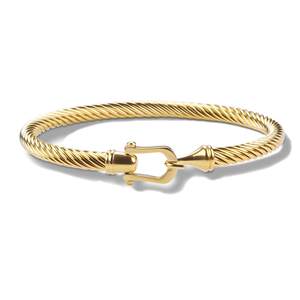 Twisted Cable Bracelet Stylish Fine Stainless Steel Cable Cuff Bracelet with Hook Clasp Bracelets Jewelry for 