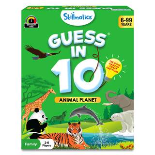 Skillmatics Guess in 10 Travel Game – Animal Planet, Gift for Boys & Girls | Educational Cards, Family Trivia