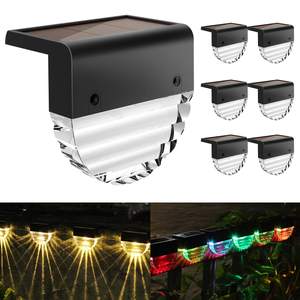 Melunar Solar Deck Lights, 6 Pack Waterproof LED Solar Step Light Outdoor, Fence Lights Solar Powered for Outs