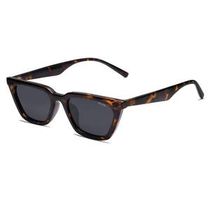 SOJOS Polarized Narrow Square Cateye Sunglasses SJ2169 | For Women & Men Retro Trendy Driving Glasses Tortoise