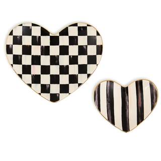 MACKENZIE-CHILDS Ceramic Trinket Dish Set, Courtly Heart | Handcrafted design, decorative bowls and jewelry ho