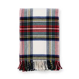 Hofdeco Premium Classic Holiday Decorative Throw Blanket 50"x70" Heavyweight 100% Ultra Fine Merino Wool Navy 