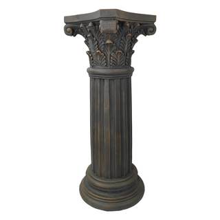 OUTOUR 33.5’’H Corinthian Column Pillar Statue Greek Pillar Sculpture | Greek Column Pillar with Stand Base Pe