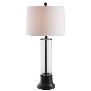 SAFAVIEH Lighting Collection Jayse Modern Black/ Clear 31-inch Bedroom Living Room Home Office Desk Nightstand