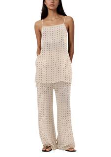 calbatic Polka Dot 2 Piece Sets for Women Summer Camisole and Pants Lounge Sets Vacation Resort Travel Airport