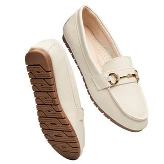 Women's Wide Loafers Casual Slip on Flats Comfort Dressy Shoes | Women fashion loafers arch support Lace up wa