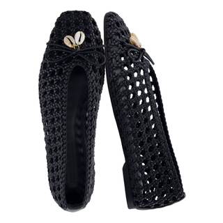 CUSHIONAIRE Witty Hand Woven Ballet Flats for Women, Comfortable Pointed Toe Flat Shoes with Bow Detail and Me