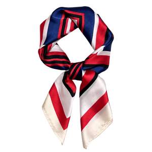 RIIQIICHY 27.5” Square Head Scarf Women Hair Wrapping Neck Scarves Headband Bag Accessories White/Bright Red/B
