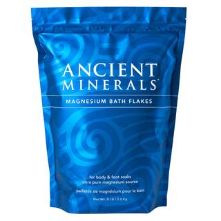 Ancient Minerals Magnesium Bath Flakes, Epsom Salt Alternative, 8lb | Pure Zechstein magnesium chloride flakes