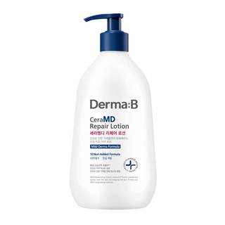 Derma B CeraMD Repair Lotion, Unscented Ceramide Panthenol Body Moisturizer, Fragrance Free, 13.52 Fl. Oz., 40