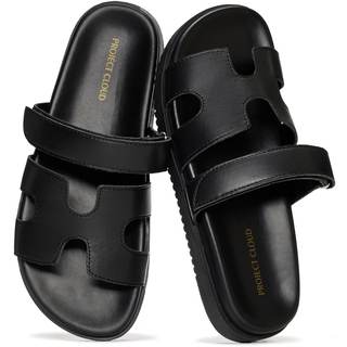 Project Cloud 100% Genuine Leather Sandals Women & Slides for Women (Mayvy) | Plush Soft Insole Water Resistan