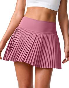 SANTINY Pleated Tennis Skirt for Women with Pockets Shorts Women's High Waisted Lightweight Athletic Golf Skor