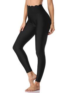 ATTRACO Womens Swim Pants with Pockets Long Swim Leggings High Waisted | Pockets, High Waisted, Elastic Waistb
