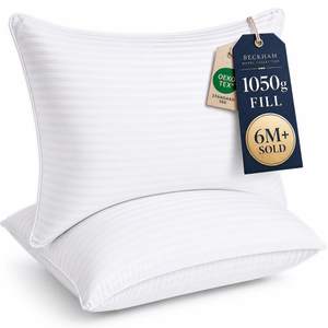 Beckham Hotel Collection Bed Pillows Standard/Queen Size Set of 2 | Original Soft Down Alternative Pillow for