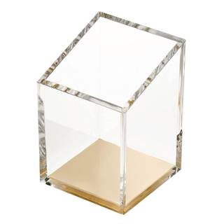 OfficeGoods Acrylic Pen & Pencil Holder - Modern Trapezoid Design - Beautiful Desk Organizer for Home or Offic