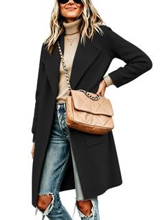 Women's Long Dressy Cardigan Sweaters Fall Winter Cozy Knit Jacket Outfits 2026 Trendy Trench Coats with Pocke