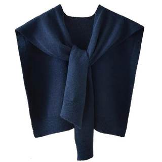 Women Sweater Shawl Wraps Y2K Knitted Tie Up Knotted Shoulder Cape Casual Travel Scarf Tops Trendy Preppy Stre