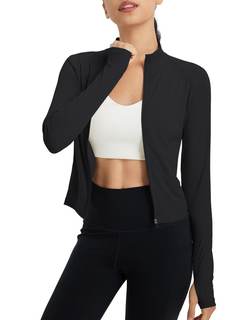 baleaf Women's UPF 50+ Sun Shirt Lightweight Crop | Sun Protection, Breathable, Quick Dry, Moisture-wicking, F