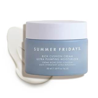 Summer Fridays Rich Cushion Face Cream - Ultra Plumping Barrier Repair Cream + Makeup Primer - Infuses Skin wi
