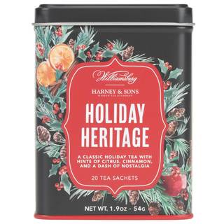 Harney & Sons Holiday Heritage Colonial Williamsburg Blend | Black Tea with Warm Apple, Cinnamon, and Orange P