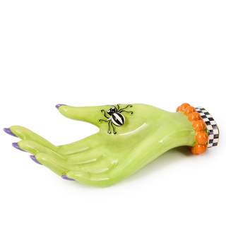 MACKENZIE-CHILDS Ceramic Trinket Tray, Greta Witch’s Hand | Handcrafted design, decorative tray for room decor