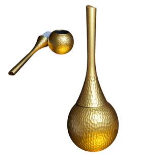 Elegant Toilet Brush Set – Stylish Hammered Design, Durable Handle, Anti-Splash Base, Modern Bathroom Accessor