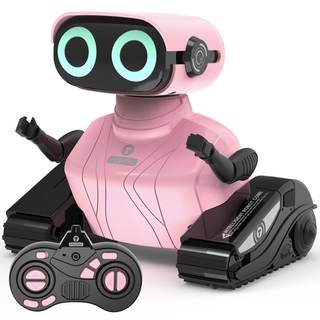 GILOBABY Remote Control Robot Toy for Girls 3-5, Pink | 2.4GHz Remote Control, One-Touch Auto Demo, Flashing L