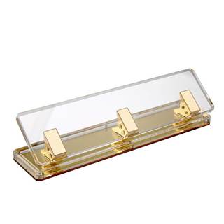 Acrylic and Gold Standard 3 Hole Punch,10 Sheet Capacity, Desktop Hole Puncher 3 Ring, Office Desktop Accessor