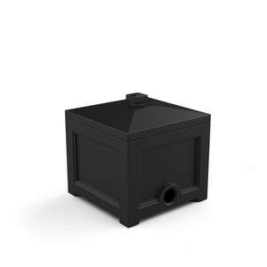 Mayne Fairfield Garden Hose Bin - Black - 17in L x 17in W x 18in H - Holds up to 100 ft. of standard garden ho