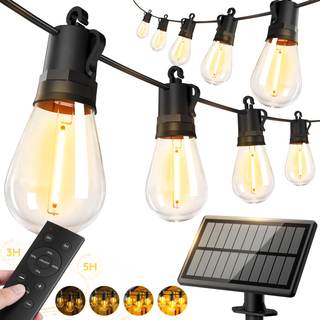 50ft Solar Powered Lights Outdoor - Waterproof String Light Outside Patio | Yard Garden Fence Backyard Deck Po