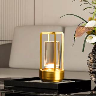 Cordless Table Lamp with Touch Sensor,Crystal Lantern Lamp,Rechargeable Cordless LED Lamp,3 Color Stepless Dim