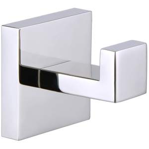 Angle Simple Bathroom Towel Hook, Bath Coat Robe Hanger, Polished Chrome | SUS304 Stainless Steel Robe Hook, M