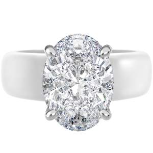 Rinfit Silicone Ring with Stone, Oval Cut CZ | AAAAA Grade Cubic Zirconia, Solitaire Engagement Ring for Her, 