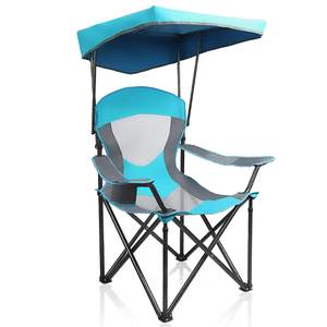 ALPHA CAMP Heavy Duty Canopy Camping Chairs with Adjustable Sunshade | Heavy duty 400 LBS, Steel Frame, Sturdy